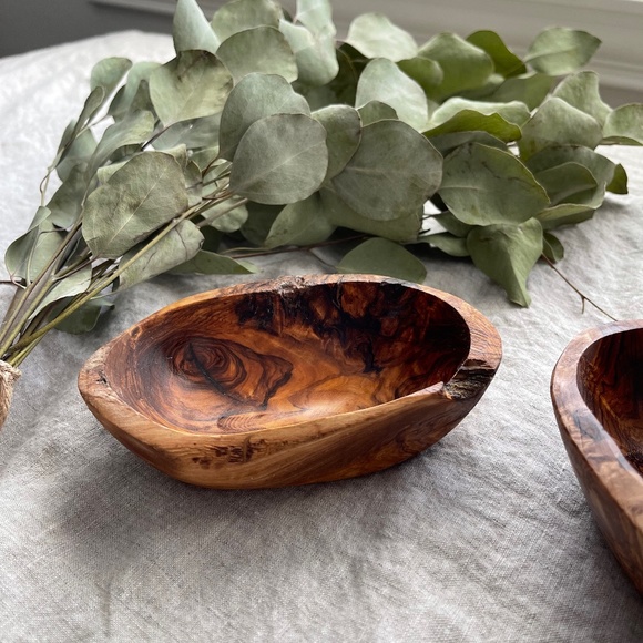 Trader Joe’s Kitchen Trader Joes Handmade Olive Wood Boat Bowl